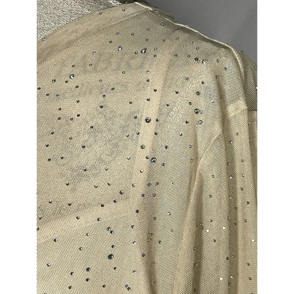 Forever 21 Beige Sequined Woven Dress Plus Size 0X NWT - Picture 3 of 12